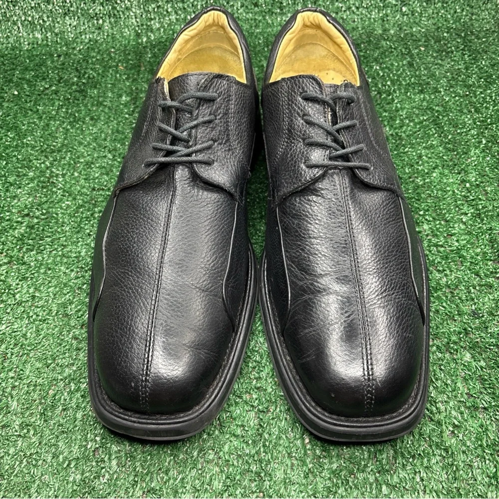 Belvedere Bay Bridge Black Pebbled Leather Square‎ Shoes Men’s Size 13 EEE WIDE